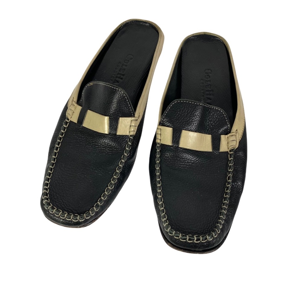 Cole Haan Loafers Leather Casual Shoes SlipOn Boat Moccasins BlackFlats 7.5
